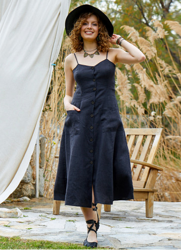 Black Strappy Cute Summer Dress